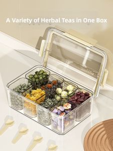 BAOJIAWANG | Moisture-proof Divided Portable Tea Storage Box