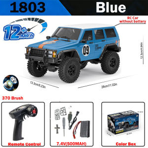 WLtoys | WLtoys 1:18 RC Car 1803 2.4G High-Speed ​​4WD 370 Brush Motor Remote Control Rock climbing vehicle Toy For Kid And Adult