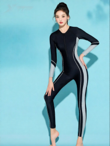 XTEP | Conservative Slimming Long Sleeve Full Body Swimsuit