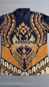 BATIK PUTRA JAWA Motif ADANSANI Kemeja Batik Pria Slimfit Premium Bahan Katun Lapis Furing
