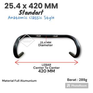 (( CINELLI STANDART )) 25.4 x 420 MM Handlebar Roadbike Stang Dropbar Setang Sepeda Balap Drop Bar Road Bike 42cm 25.4mm Oversize Fixie dll