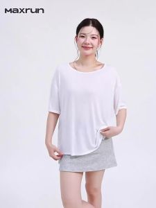 MaxRun World | Round Neck Womens Yoga Top Thin