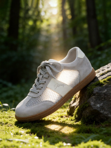 Josiny | Elevated Insole Trainer Shoes Breathable Net Thick Soled White