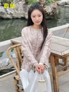Autumn Winter Womens Jacket New Chinese Style Cheongsam Top National Trend Song Jin Tang Costume Daily Wear Outerwear
