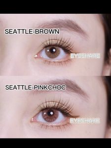 eyeshare Softlens SEATTLE Seri Brown Lensa kontak Dia 14.5mm 1 Pasang Murah Soflens Free Lens Case