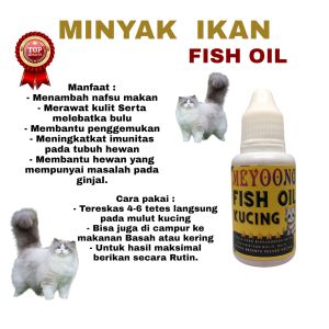 Minyak Ikan Fish Oil Menambah Nafsu Makan Melebatkan Serta Menambah Imunitas pada Kucing 30ml