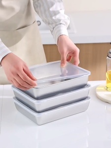 【COD 】6PCS Thickened SUS 304 Stainless Steel Food Container Lunch Box With Lid Fresh Keeping Box bekas untuk hidangan hari raya Kotak makanan segera tray makanan bertutup tiara dalam tudung saji termos nasi tahan panas