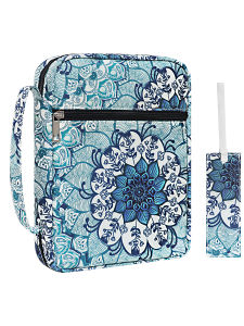 Bible Cover Floral Bible Case With Handle & Pocket Bible Book Case Carrying Organizer Bag With Bookmark