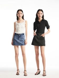 Vero Moda High Waist Diamond Street Style Womens Jeans Shorts Autumn Winter New Arrival Cotton Blend Zipper Closure Deep Color