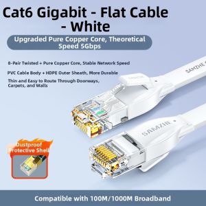 Samzhe | Home Gigabit Flat and Invisible Network Cable CAT6