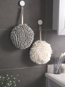 Chenille Towels Hanging Towel Hand Kitchen Bathroom Soft Plush Quick Dry Water Absorbent