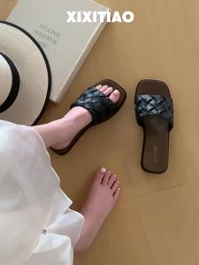 XIXITIAO | Dép Lọt Ngón Không Trượt Thoáng Khí Cổ Điển Dệt