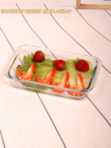 3PCS Premium Glass Baking Tray Set Non-Stick Microwave & Oven Safe BBQ Grill Pan for Chicken Kitchen Bakeware