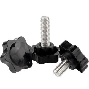 BAODEFENG | Stainless Steel Wooden Handle Screw Knob