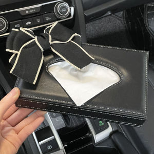 Car Tissue Box Car Napkin Drawing Paper Bag Car Armrest Box Dashboard Creative Cute Online Influencer Bow