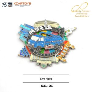 XCARTOYS | Interactive City Hero Design Metal Fridge Magnet