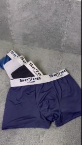【พร้อมส่ง】Se7en ผ้าฝ้ายแท้กางเกงในชาย กางเกงขาสั้น(ชุดละ 4 ชิ้น )ผ้าไหมน้ำแข็งไร้รอยต่อ ผ้านิ่ม ใส่สบาย Boxers Underwear บางและระบายอากาศได้ดี กางเกงบ๊อก