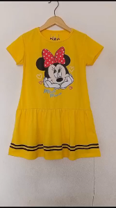 Dress Anak Perempuan D&C Princess AR Biru /MN Kuning /Jerapah pink /Ponies Ungu Usia 1-6 tahun / Baju Anak Cewek / Daster Anak Cewek