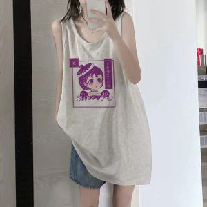 Áo Ba Lỗ Không Tay Cotton Nguyên Chất Rộng Rãi Mùa Hè Cho Nữ Thiết Kế Cổ Treo Áo Khoác Ngoài Thoải Mái Thoáng Khí