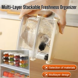 Multi-Layer Stackable Freshness Organizer 5-layer Food Storage Container Reusable Leak-Proof Food Sealing Box