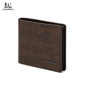 LouisWill Mens Wallet Cash Slot Simple Short Wallet Soft PU Business Wallet Retro Wallet Multi-Card Position Wallets Travel Purses Coin Pouch ID Credit Cards Holders