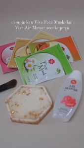 Viva Face Mask Papaya with Vit A C Enzim Papain & Salt Mineral - 30gr