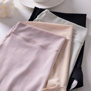 Boxer Briefs Womens Ice Silk Seamless Womens Boxer Shorts Mid Waist Fashion Tape Safety Shorts Pure Cotton Antibacterial Crotch Summer Thin