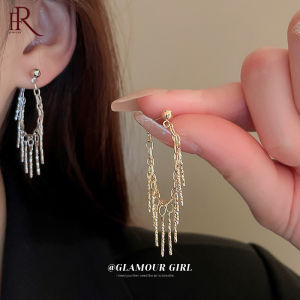 ต่างหูพู่ห้อยประดับแฟชั่นดีไซน์ใหม่เกาหลีของผู้หญิงหรูหราเครื่องประดับสำหรับใส่ทำงานประจำวัน