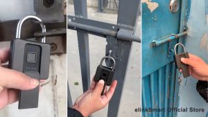 Khóa vân tay chống trộm tiên tiến Elinksmart chống cắt chống nước IP65.