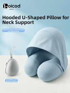 Boicod | Hooded Travel Neck Pillow U-shape