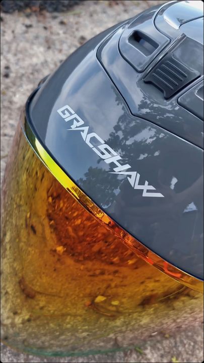 VISOR) Gracshaw G919i Glazzo Dualtone Helmet Visor- Rainbow Revo