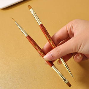1/4PCS Gold Double Head Nail Brush Drawing Brush Liner Brush Painting Pen Gel Polish Crystal Nail Art Manicure Tools Nails