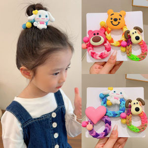 Hair Rope New Fashion Cartoon Dog Elastic Rubber Band Rainbow Hair Tie For Girl Woman Hair Accessories