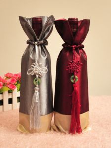 Vỏ Bọc Chai Rượu Vang Màu Chameleon Phong Cách Trung Hoa Cổ Điển Bằng Vải Lụa Chống Bụi Quà Tặng Cho Người Đi Du Lịch