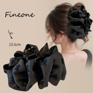Black Cloth Bow Hair Clip Large Hair Claw Hair Accessories