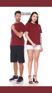 Kaos Polos Oneck Oblong 30s Esperanza Merah Marun Maroon Pria Wanita Dewasa