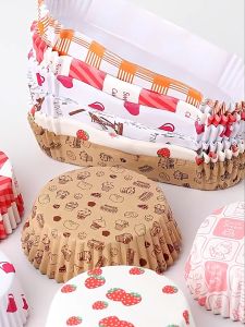 Bread Bun Cup Cake Baking Paper Oval Paper Cup Baking Liner Oval Muffin Cup Oval 200pcs