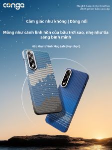 CONGA | Ốp Lưng Điện Thoại Bao Phủ Toàn Diện Chống Rơi Mỏng Gắn Từ Kevlar Fiber