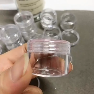 20Pcs 5g Clear Acrylic Makeup Container cream jar Art Cosmetic Bottles Container Jar