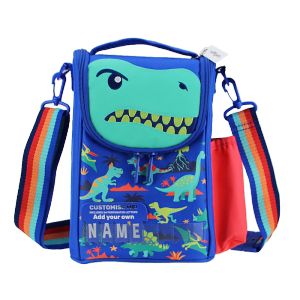 Australia Smiggle Original Childrens Lunch Bag Boys Bento Bag Blue Dinosaur Kawaii Crossbody Bag Tote Fruit Lunchbox 9 Inches