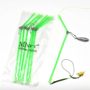 MNFT 6 Cái Chống Rối Chống Xoắn Ống Nối Cần Câu Cá Chép Cá Chó Cá Tạp Đầu Nối Nhựa 21cm