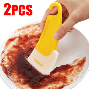 🔥 2pcs Kitchen Dirty Frying Pan Cleaning Brush Heat-resistant Soft Silica Gel Scraper Deep Descaling Multi-purpose Cake Baking Pastry Tool