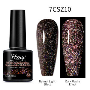 7ML FTMY Broken Diamond Gel Nail Polish Reflective Glitter Gel Polish Sparkling Glitter Semi Permanent Gel Varnish Soak Off U