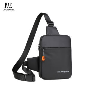 LouisWill กระเป๋ากระเป๋าสะพายข้างผู้ชายกระเป๋าสะพายไหล่แบบลำลองกระเป๋าคาดหน้าอกกระเป๋าลำลองน้ำหนักเบากระเป๋าสะพายไหล่แฟชั่นกันน้ำกระเป๋าถนนกีฬาลำลองสำหรับการเดินทางกลางแจ้ง