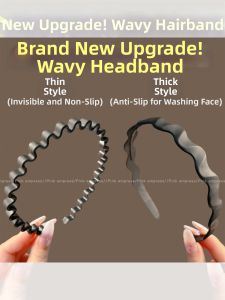 PINK EMPRESS | Wave-shaped Mens Headband Anti-slip High Crown