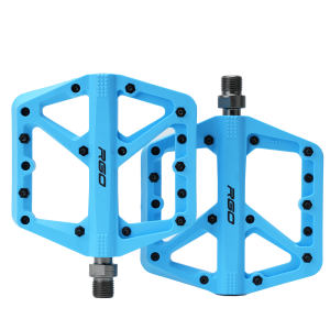 RGO Nylon Mountain Bike Pedals Wide Platform Anti-Slip Lightweight Chromoly Steel Spindle MTB Gravel City Bicycle Flat Peda
