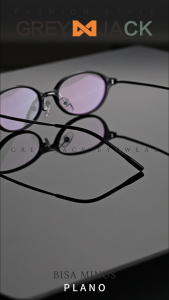 Grey Jack Kacamata Antiradiasi Blueray TR+ALLOY Model Oval Ringan Stylish Pria Wanita Bisa Lensa Minus Antiradiasi Blueray Bluecromic 2686