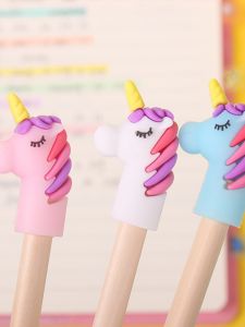 Bear Pen Cap Protection Cover for Children Pencils Students Kindergarten Writing Gripper Supplies Educational Cultural Goods