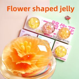 Children's Day Floral Jelly Decorated Flower Gelatin Dessert Snack High Aesthetic Value Artificial Flower Simulation Sweet Treat