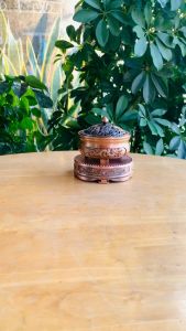 Lư Xông Trầm Bộ Lư Xông Nhang Trầm Hương Họa Tiết Long Phụng Xum Vầy Màu Đỏ Đồng Nhà Xưa Xứ Quảng